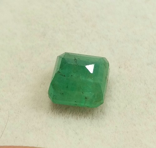 Esmeralda de corte cuadrado natural de 2,87 quilates verde bueno Zambia gema ... - Imagen 9 de 9