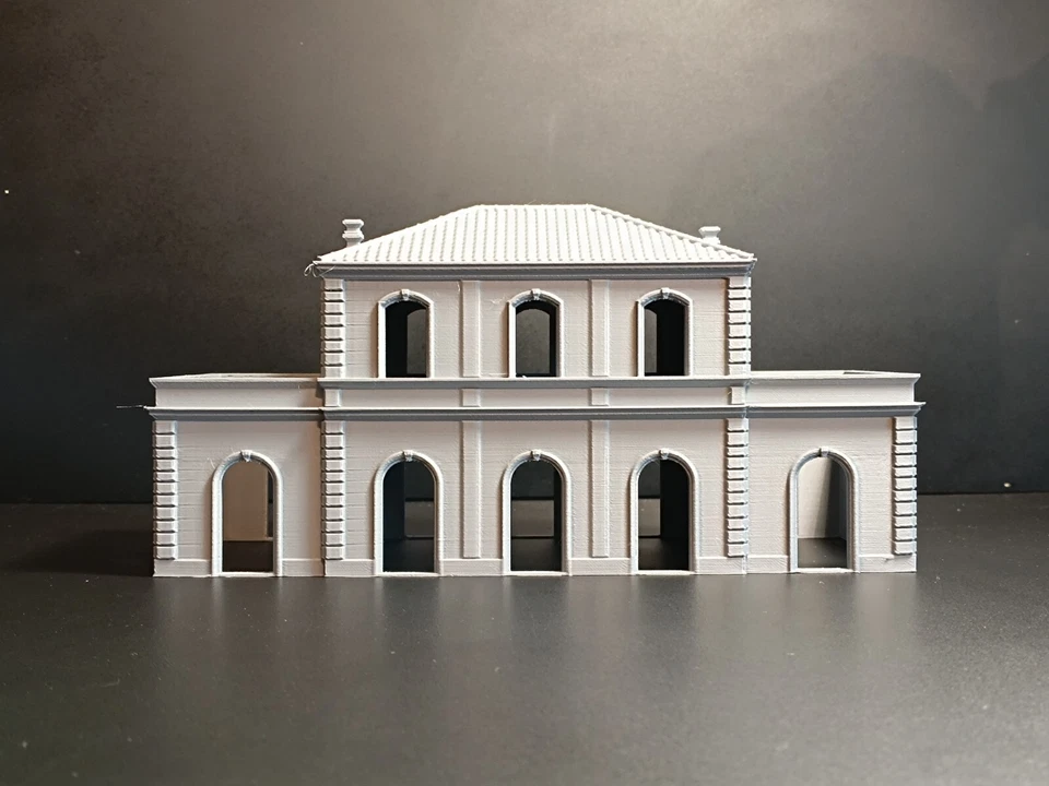 stazione ferroviaria stile italiano FS - scala HO - 1:87 fabbricato viaggiatori - Immagine 4 di 4