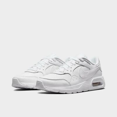 NIKE MEN'S AIR MAX SC TRIPLE WHITE RETRO RUNNING SNEAKERS