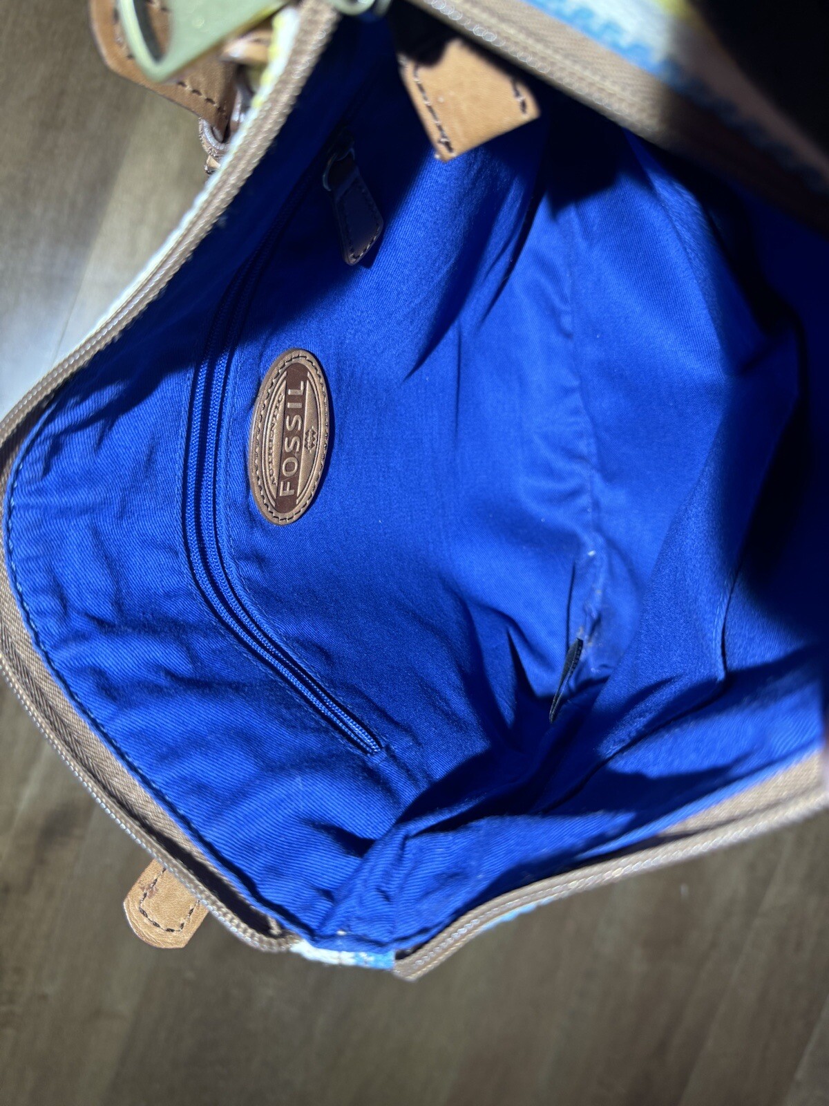 Fossil Explorer Striped Multicolored Crossbody Bag - image 8