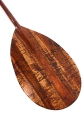 Premium Burl Curl Koa Paddle 60 in Steersman w/ Inlays | #koa4263