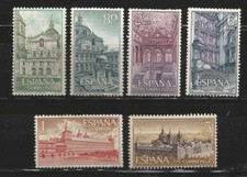 (RP17) ESPAÑA 1961 MONASTERIO ESCORIAL 1382 A 1387** SIN CHARNELA
