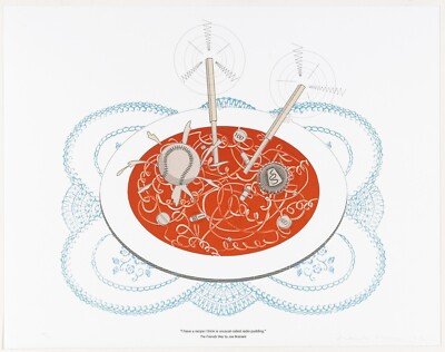 FRANK MOORE RADIO PUDDING 2000 SIGNED NUMBERED LIMITED EDITION COLOR MONOTYPE