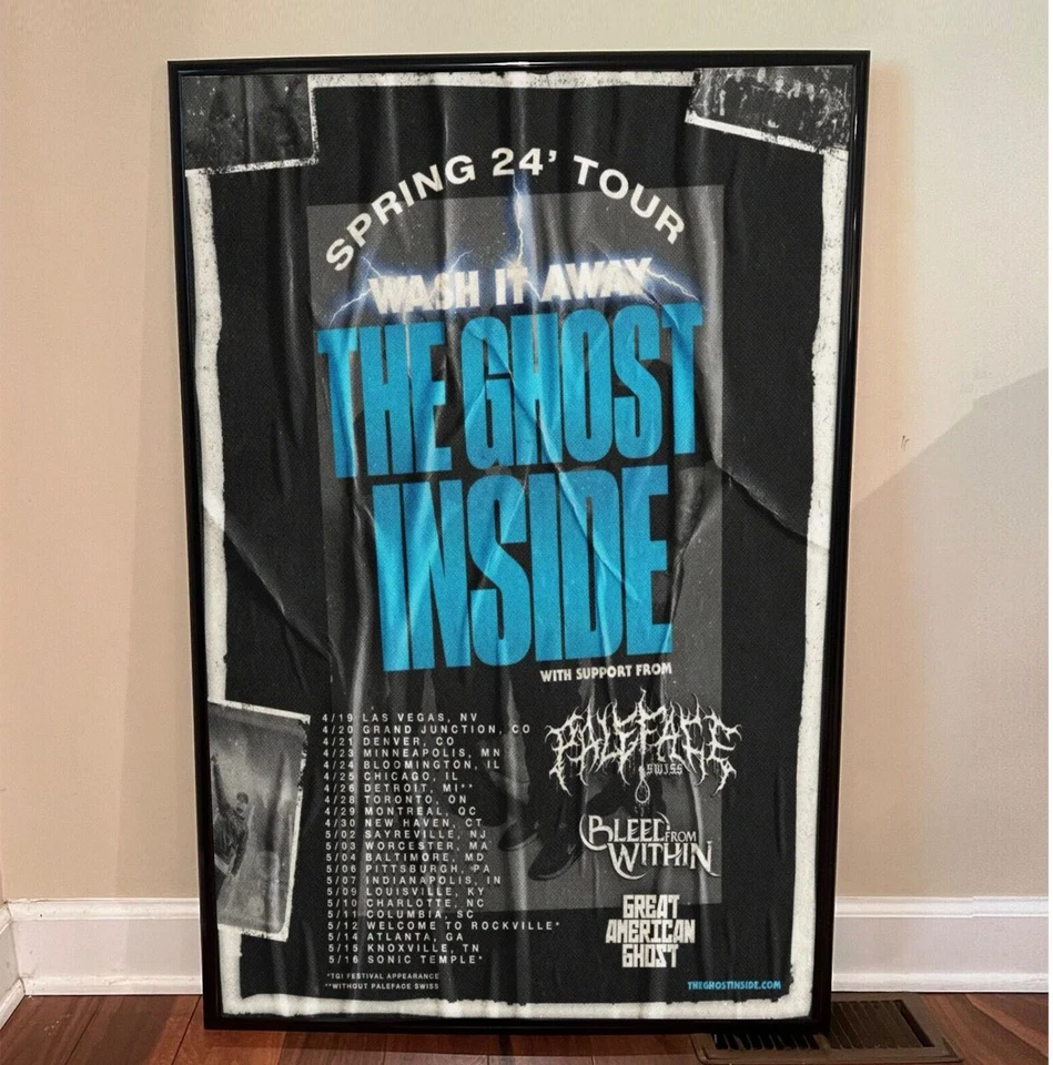 The Ghost Inside Tour 2024 Poster, Home Decor