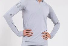 Floa All Action Women's Half Zip Top Silver in Size S