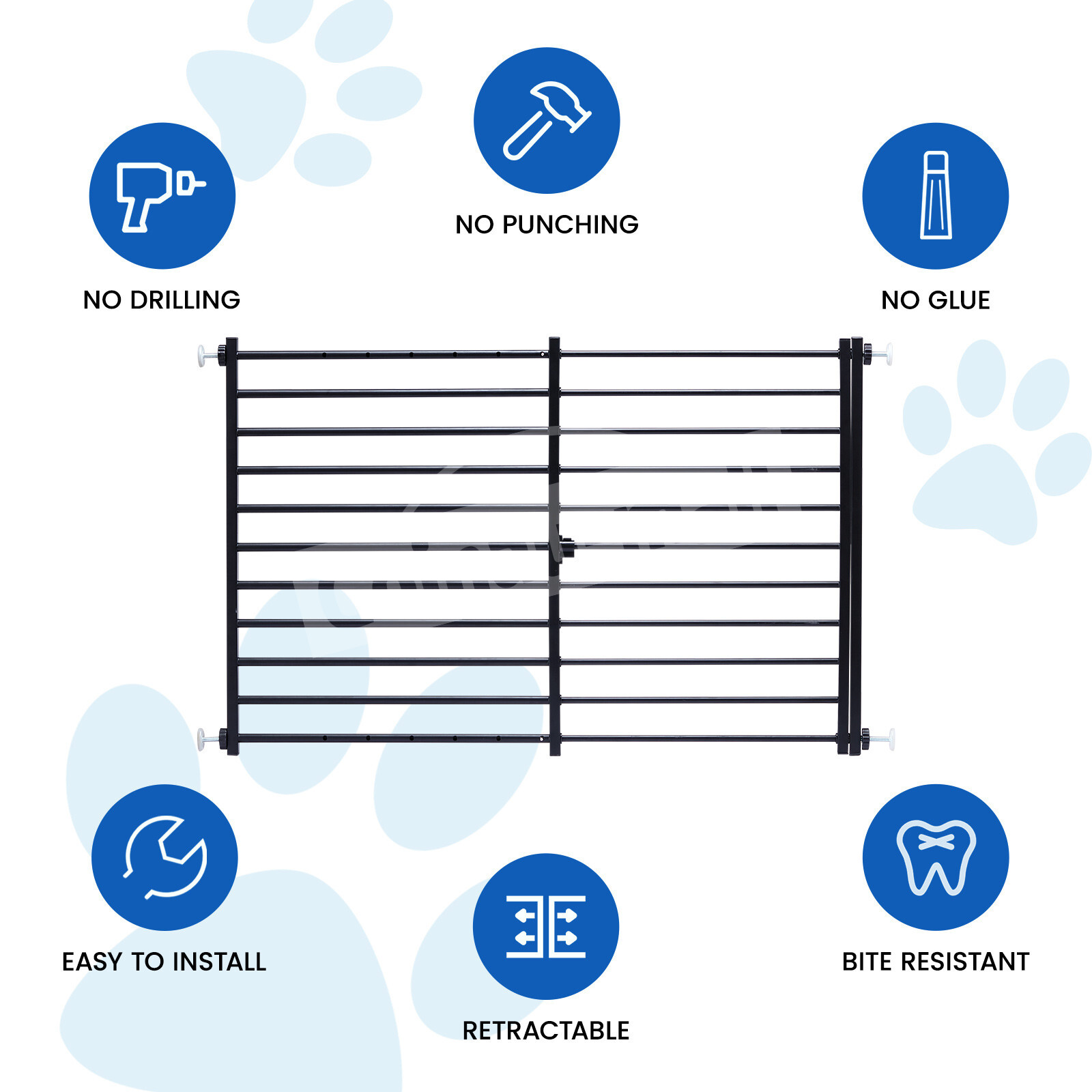 Pet Dog Safety Gate Cat Fence Guard Security Enclosure Retractable 60cm