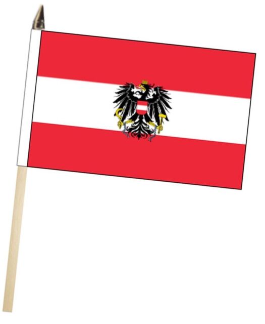 Österreich Staat Adler Groß Hand Winkender Höfflichkeit Flagge