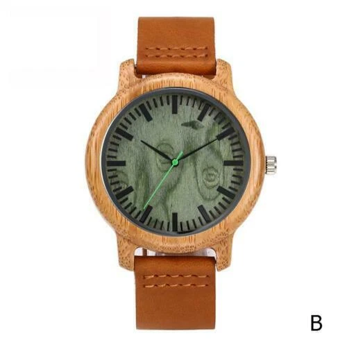 Bamboo Case Wood Band Wristwatches