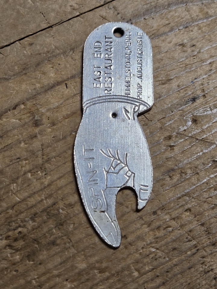 Vintage East end restaurant Hummelstown Pa Advertising bottle opener