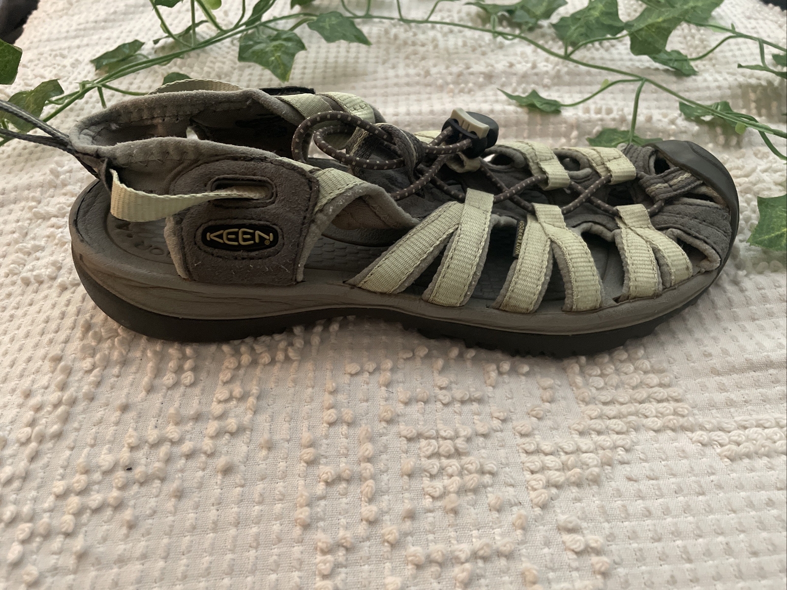 Sandali estivi KEEN sport escursionismo fiume acqua tessuto verde scarpe donna misura 7 5