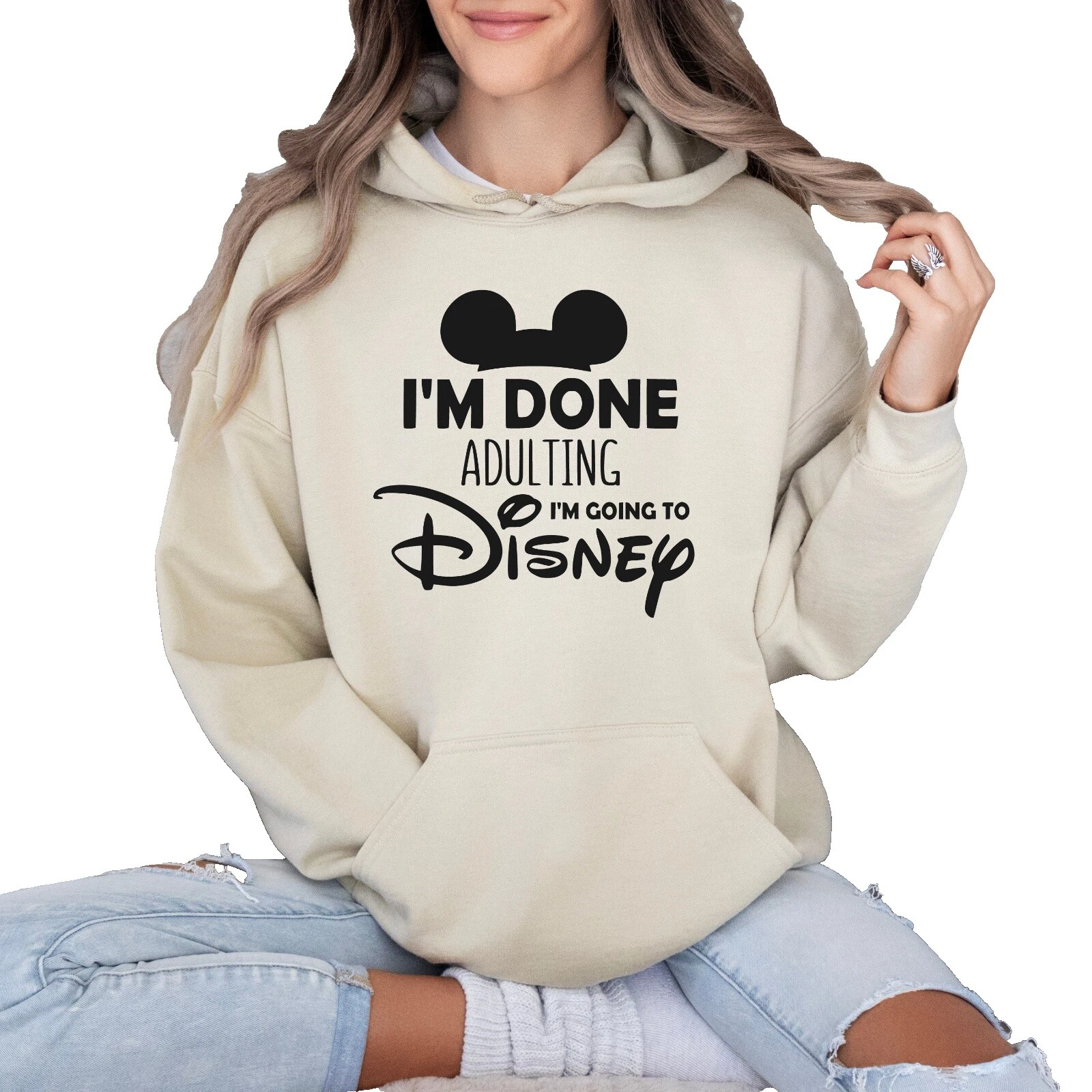 Sudaderas con capucha para mujer Disney de mezcla de algodón
