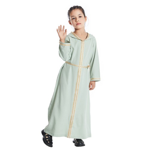Modest Muslim Kids Girls Long Dress Abaya Islamic Kaftan Abaya Child Robe Arab - Picture 54 of 120