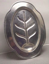 VTG 15" x 11.5” Metal Footed Meat Serving Platter CENTRUM