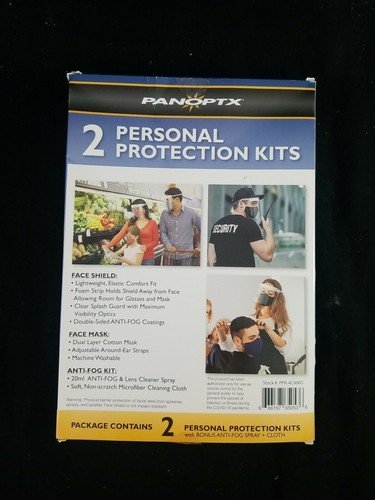 Panoptx Persönliche Schutz-Sets Neu im Karton 2 Gesichtsschilde 2 Masken plus Bonus - Bild 2 von 2