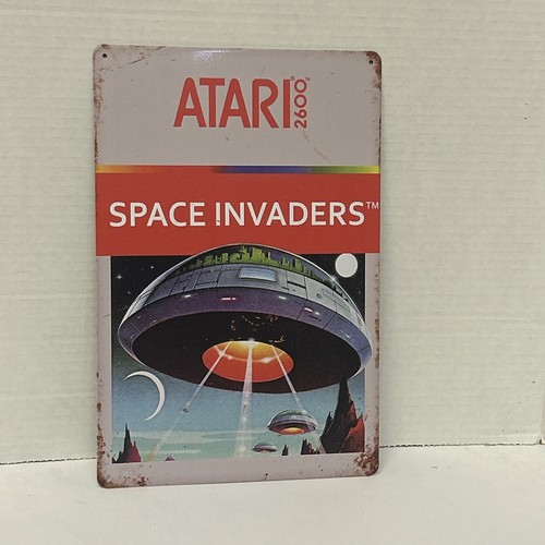 Atari 2600 space invaders poster metal tin sign game cover retro rustic look ***