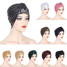 Indian Women Muslim Knot Chemo Cap Hijab Cancer Arab Beanie Turban Headwear Wrap