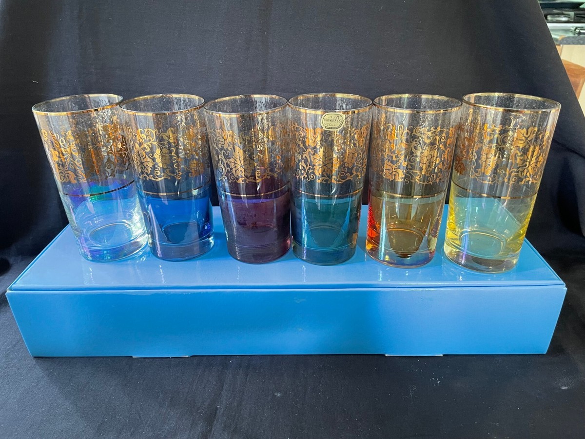 Boro Crystal ~ Bohemian Czech set of 6 tumblers new in original