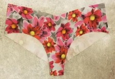 Commando M - L Bikini Panty Daisy Floral Print Pink Red Size 8 - 14 NEW