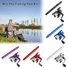 Fishing Rod Reel Combo Mini Pen Fishing Pole Kit Telescopic Fishing Rod J9K L6F7
