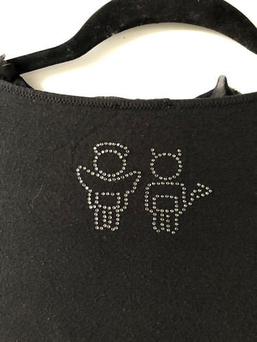 United Colours Of Benetton Cotton Stretchy Black Top With Embezzlement Size 12 - Picture 7 of 8