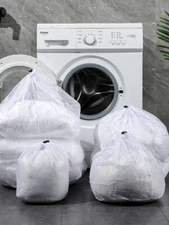 Reusable Thicken Mesh Protect Clothing Washing Heavy Duty Laundry Drawstring Bag