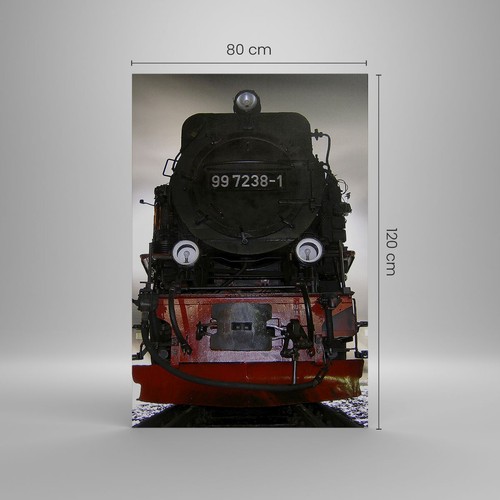 Cuadro Sobre Lienzo 80x120cm Cuadros Locomotora de vapor pistas niebla Wall Art - Imagen 3 de 10