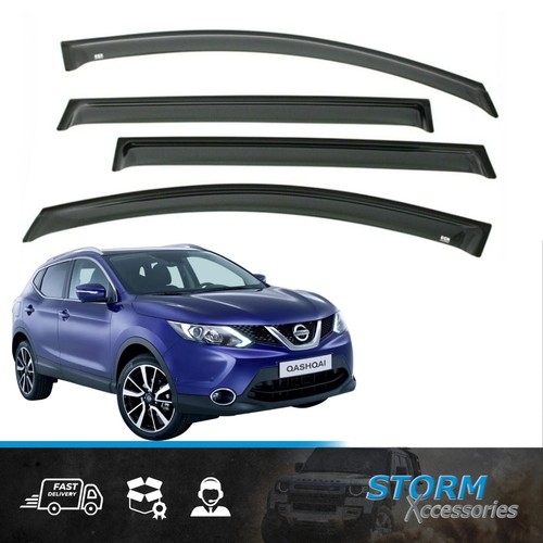 NISSAN QASHQAI 2014+ GENUINE WIND DEFLECTORS VISORS EXTERNAL FIT FULL