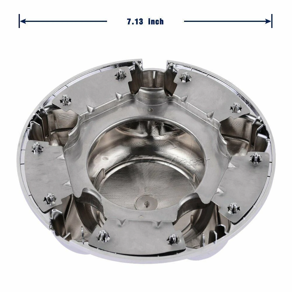 Wheel Hub Chrome Center Caps 4PCS Fit For 1997-2004 Ford F-150 F150 Expedition - Image 3 of 4