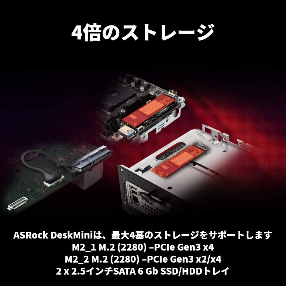 ASRock ‎DeskMini X300/B/BB/BOX/JP Gaming PC Mini PC CPU