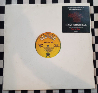 I Am Immortal 12'' by Mortal Sin vinyl promo 1989 VG+ PRO746-1 Vertigo