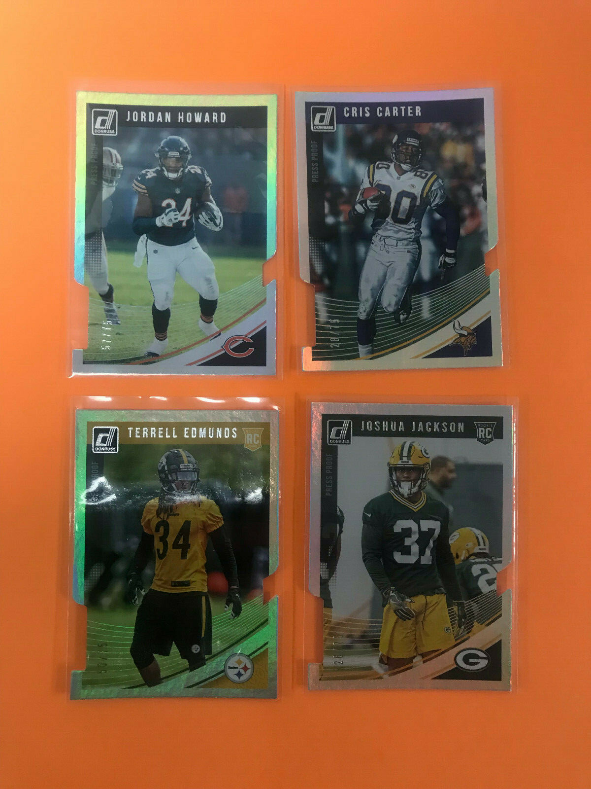 2018 DONRUSS NFL FOOTBALL PRESS PROOF SILVER DIE CUT BASE & ROOKIES RC /75