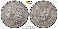 1887 O $1 MORGAN SILVER DOLLAR PCGS AU50 Protected by Gold Shield & TrueView