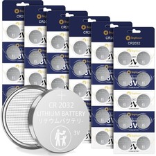 CR2032 Batteries Lithium Coin Cell Watch Key Fob LED Candle 60 Pack