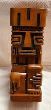 Vintage Hand Carved Wooden Tiki Figure Tribal Totem Sculpture