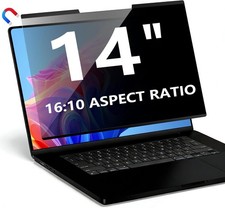 14 Inch 16:10 Magnetic Privacy Screen for Laptops, Removable Anti Glare Filter