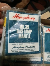 Humphrey #39 lantern mantles Vintage NOS /4 PKG.