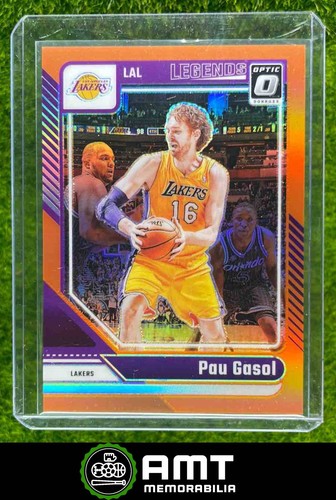2024-25 Panini Donruss Optic Pau Gasol Legends Orange 109/175 Lakers