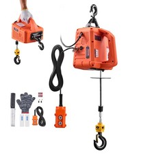 3-in-1 Electric Hoist Winch, 1550 lbs Capacity, 1500W Portable Power Winch Crane