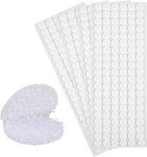1200PCS 600 Pairs Hook and Loop Dots, 0.59 in Diameter Self Adhesive Dots, Whi
