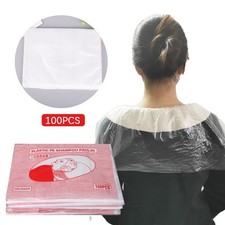 100Pcs Waterproof Disposable Hair Salon Capes Washing Pads Shampoo Cape XN