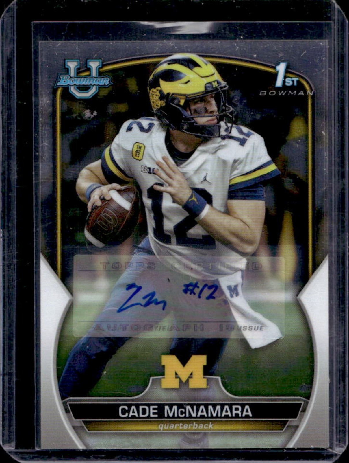 2022 Bowman University Chrome Cade McNamara Auto 1st Prospect #99 Wolverines