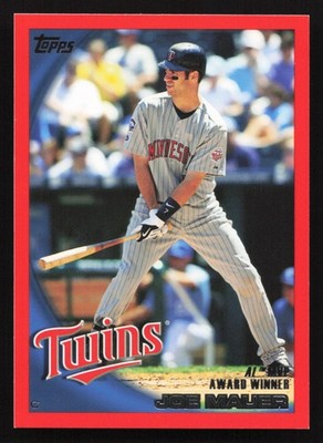2010 Topps #172 Joe Mauer RED BORDER /299 Minnesota Twins