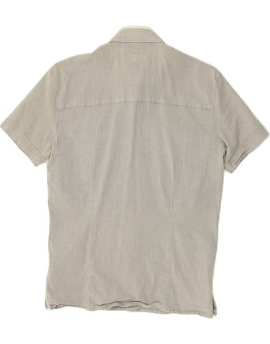 Camisa LEE para mujer premium manga corta Reino Unido 14 gris medio algodón AU37 - Imagen 2 de 3
