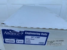 Alliance Wide Format Paper Rolls Bond Engineering 24" x 500' x 3", 20lb. 2 Rolls