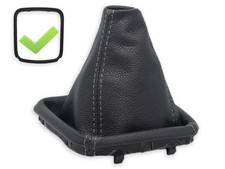 SCHALTMANSCHETTE FUR MERCEDES W169 SCHALTSACK ECHTELEDER NAHT GRAU + RAHMEN