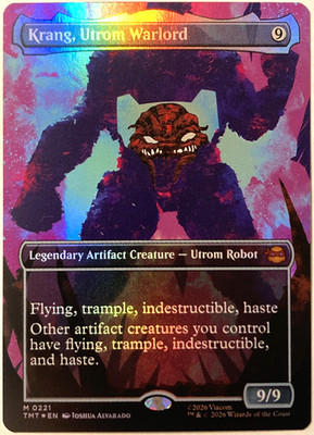 MTG Krang, Utrom Warlord (Borderless Foil) Teenage Mutant Ninja Turtles 221 NM