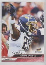 2024 Upper Deck UFL Exclusives 42/100 Vontae Diggs #37 04x2