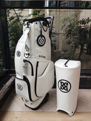 G/FORE Golf/Caddy Bag/Caster & Stand Type/PU Leather/White/5way