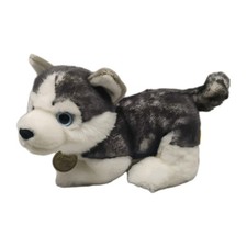Aurora Miyoni Tots Husky Puppy Dog Stuffed Animal Blue Eyes Realistic Plush