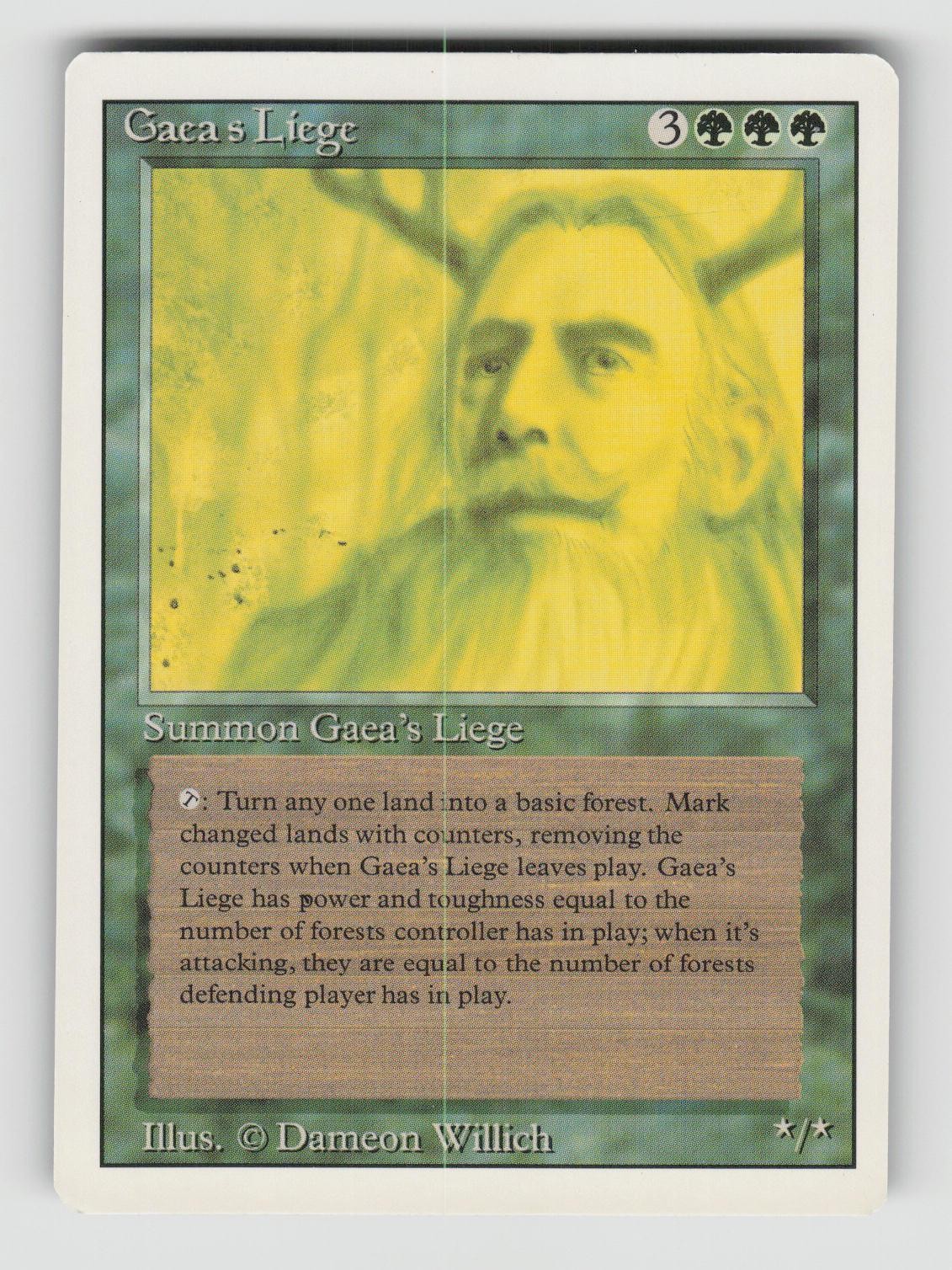 Gaea's Liege Rare Revised Edition Magic: The Gathering Near Mint